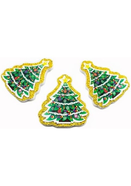 Asılabilir Çam Ağacı Strafor Yılbaşı Süsü (6’lı Set)
