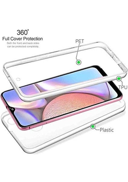Galaxy A10S Kılıf 6 Tarafı Tam Full Koruma 360 Clear Soft Şeffaf modelleri