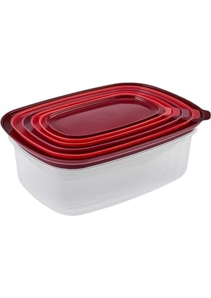 7.6 Litre -Red Velved 6&apos;lı Saklama Kabı Seti - Sebze Saklama Seti - Bakliyat Saklama Kabı - Mutfak Düzenleyici - Buzdolabı Organizeri fiyatları