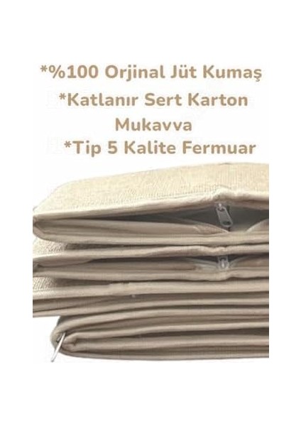 4&apos;lü Jüt Kutu Seti Dolap Içi ve Çekmece Içi Düzenleyici Organizer fiyatları