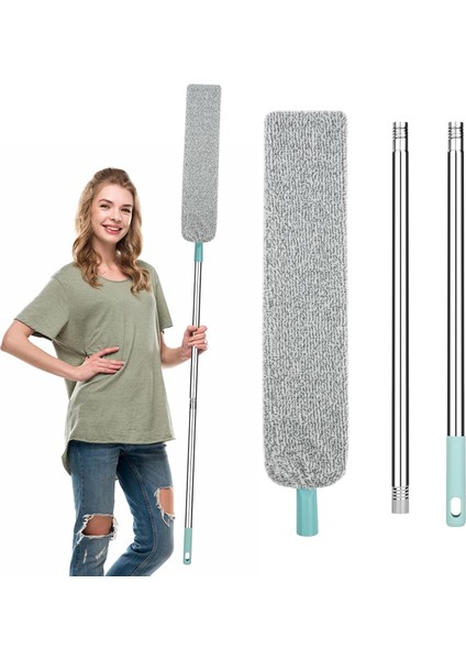 Boşluk Temizleme Silgisi, Uzun Saplı Yeniden Kullanılabilir Toz Temizleyici, Esnek Teleskopik Toz Fırçası, Ev Yatak Odası Mutfak Için Mikrofiber El Silgi Temizleme Aracı