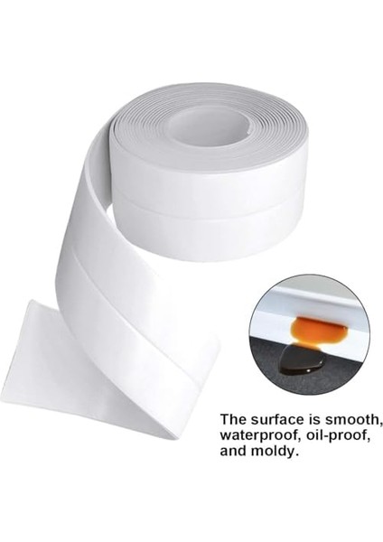 Kendinden Yapışkanlı Su Geçirmez Izolasyon Bandı – 3,2 M Pvc Köşe ve Kenar Koruma Şeridi, Lavabo, Küvet, Duş ve Mutfak (Beyaz) modelleri