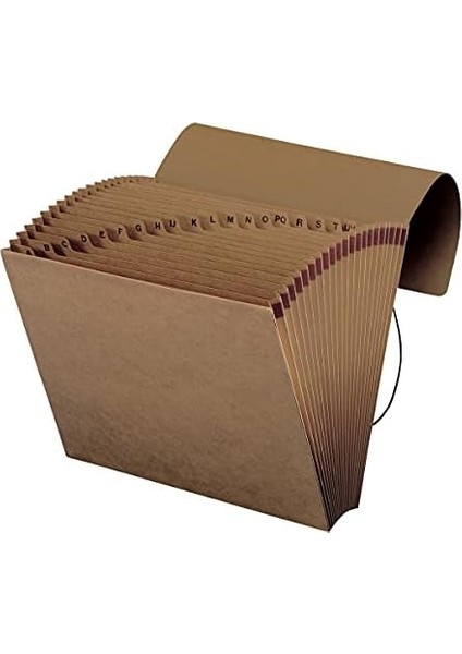 Kapaklı ve Kordon Kapamalı Genişleyen Dosya, 21 Cep, Alfabetik (A-Z), Harf Boyutu, (70121)