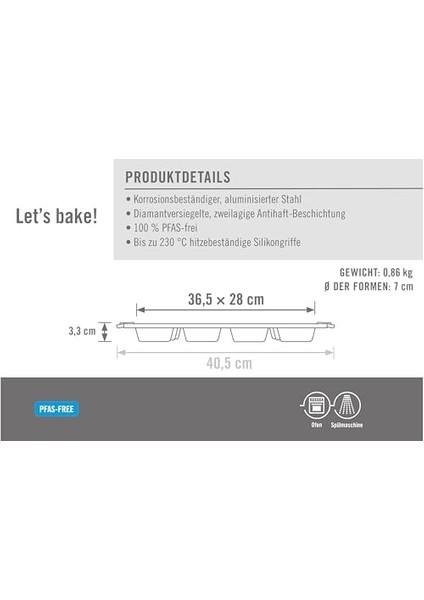 12&apos;li Muffın Kalıbı, Siyah