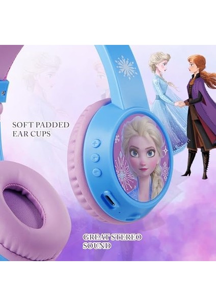 Kulaklık Karlar Ülkesi Anna Mikrofonlu Kablosuz Çocuk Kulaklığı Lisanslı DY-9938-FZ modelleri