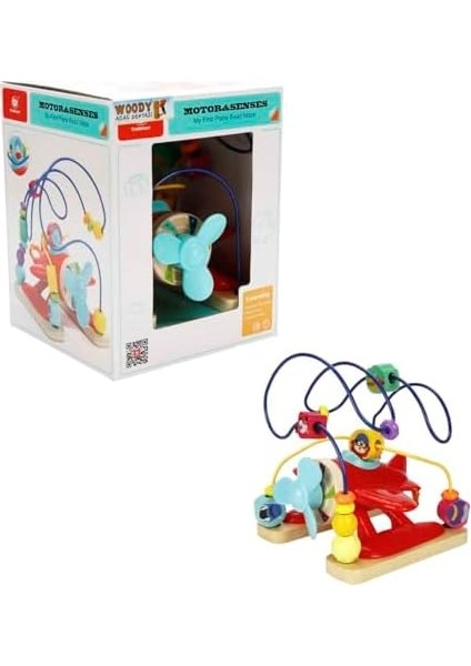 Tahta Ilk Uçağım Pervanesi Dönen/boncuk Oyunu