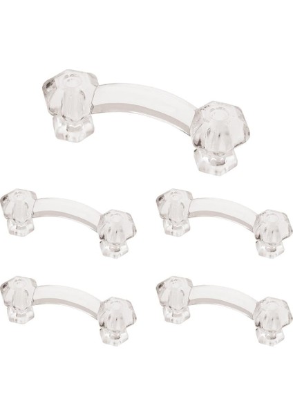 Victorian Dolap Kulbu, 7.6 cm Aralıklı, Şeffaf, 5&apos;li Paket modelleri