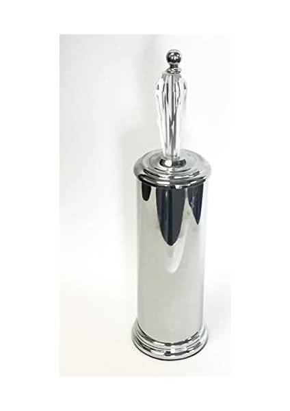 Splash Tammy Paslanmaz Çelik Tuvalet Fırçası Tutuculu, Dayanıklı Temizleme Kıllı Kase Temizleyici, Sıçrama Koruyucu Disk Tasarımlı Gizli Fırça - Krom