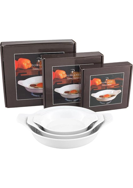 Beyaz Sahan Takımı, 3 Parça, 15-17-21 Cm, Fırın ve Bulaşık Makinesi Uyumlu fiyatları