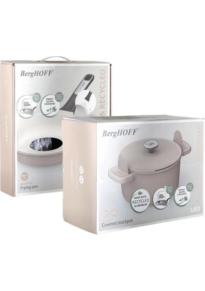 Kapaklı Yapışmaz Derin Tencere 24 cm ve Kızartma Tavası 24 cm