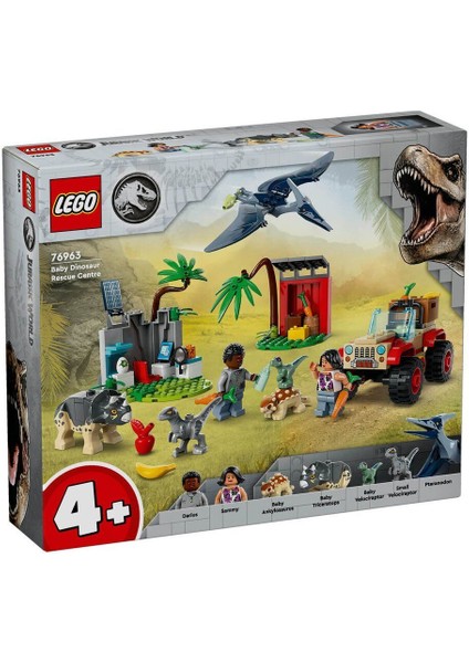 76963 LEGO Jurassic World Yavru Dinozor Kurtarma Merkezi 139 Parça +4 Yaş