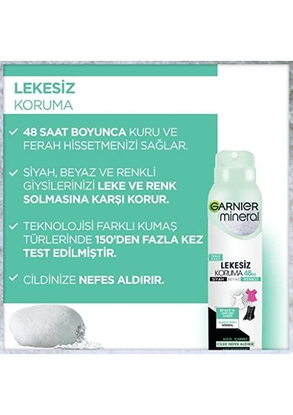 Garnier Mineral Lekesiz Koruma Deodorant 150ML