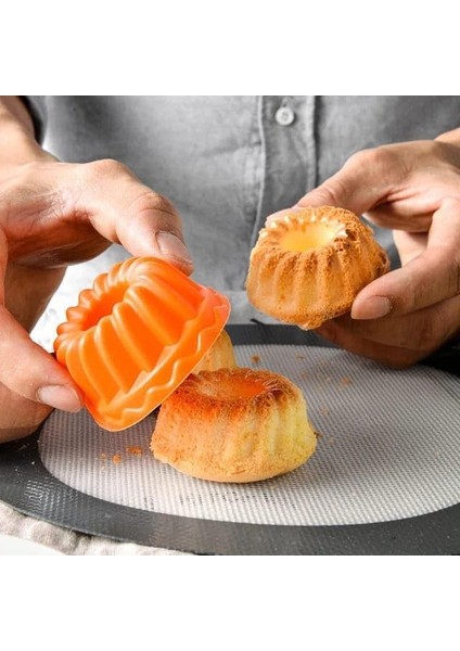 Göbekli Muffin Pişirme Kalıbı - 24 Adet Silikon Kek ve Kalıbı - Çikolata ve Sade Kek Için fiyatları