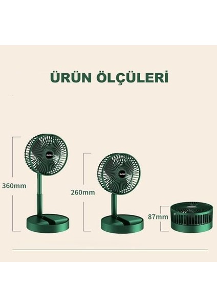 Şarjlı Taşınabilir Fan Katlanır Teleskopik USB Fanı Ev Ofis Masaüstü Sessiz Fan modelleri