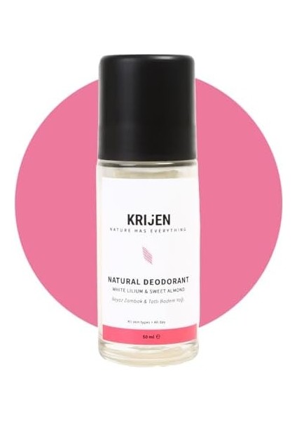 Beyaz Zambak & Tatlı Badem Roll-On Deodorant 50 ml - Bitkisel Ter Kokusu Önleyici