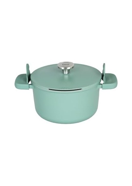 Kapaklı Yapışmaz Derin Tencere 24 cm ve Kızartma Tavası 24 cm Green fiyatları