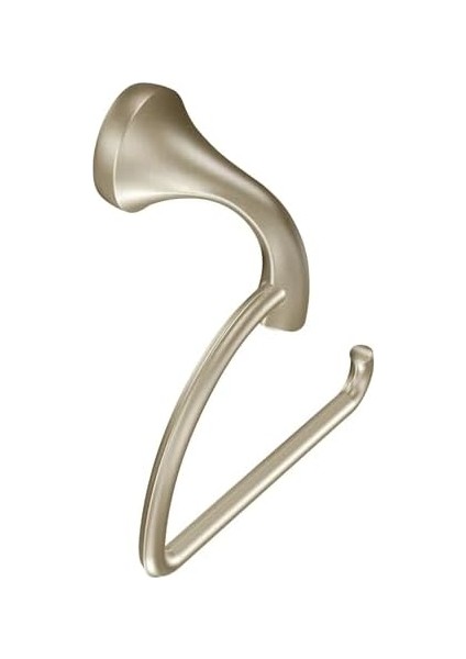 YB2808BN Eva Koleksiyonu Avrupa Tek Direkli Tuvalet Kağıdı Tutacağı, Fırçalanmış Nikel