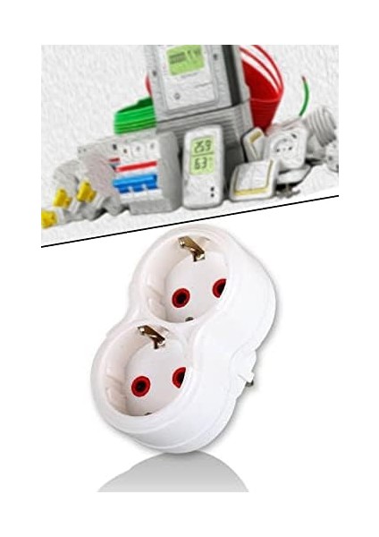 Fetih 101-02P 2 Li Topraklı Grup Fiş-Priz (Papatya Model) 1410