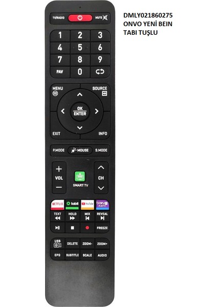 Beın Tuşlu LCD Tv Kumanda Uyumlu Marka: Onvo, Menşei: Çin, Kumanda Tipi: LCD