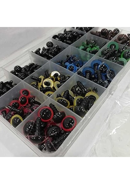 Amigurumi Kilitli Göz Seti Renkli (150 Çift) - Kutu Hediyeli modelleri