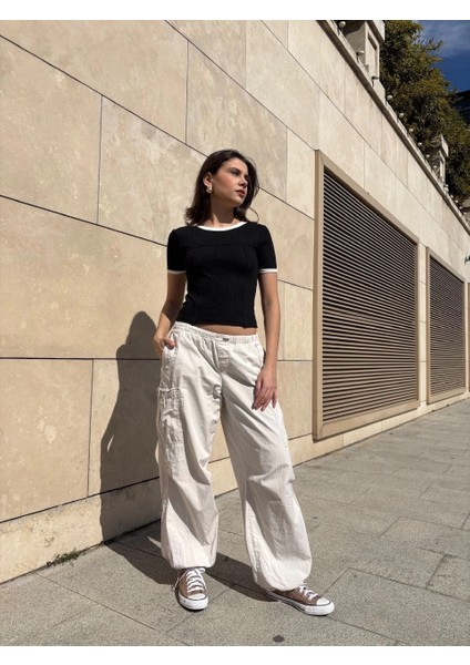 Yaka Kol Garnili Ön Parçalı Bluz modelleri