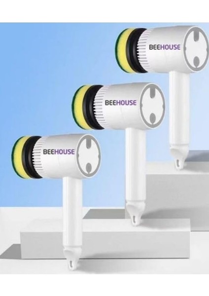 Şarjlı 2 Başlıklı Otomatik Temizlik Fırçası - Tuvalet Lavabo Tezgah Mutfak Bulaşık Temizlik Fırçası