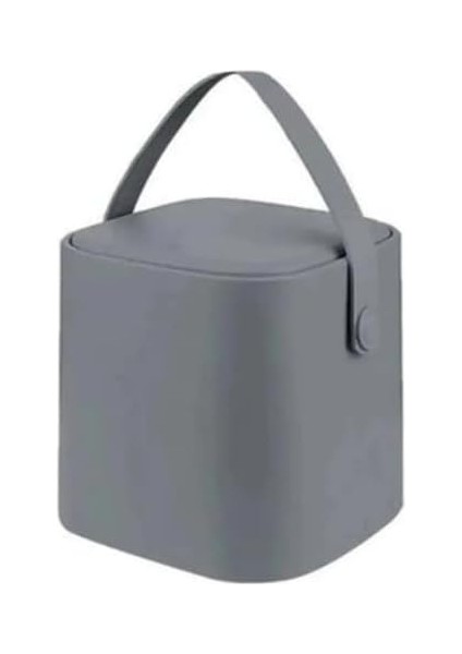 4l Mini Tezgah Üstü Çöp Kovası – Deri Tutma Saplı, Kompakt ve Şık Tasarım, Mutfak & Banyo Için, Geri Dönüşüm Dostu (Gri, 4 Litre) fiyatları