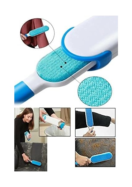 Kendini Temizleyen Çift Taraflı Toz Tüy Toplama Fırça Seti modelleri