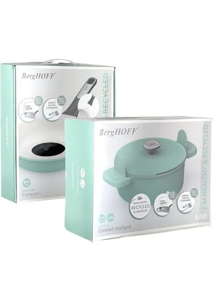 Kapaklı Yapışmaz Tencere 24 cm ve Kızartma Tavası 24 cm Green fiyatları