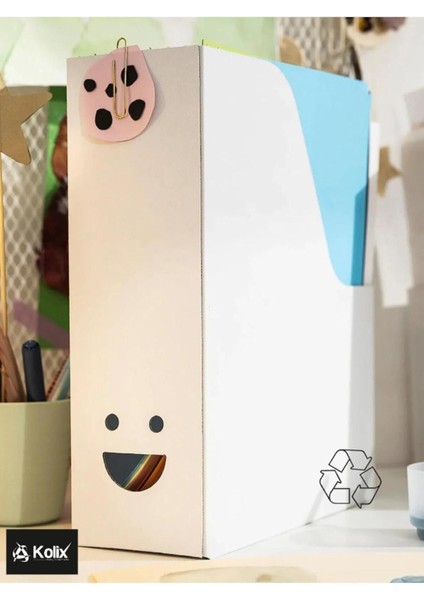 Dergi Dosyası Seti Karton Klasör Gülen Yüz Beyaz 10 Adet