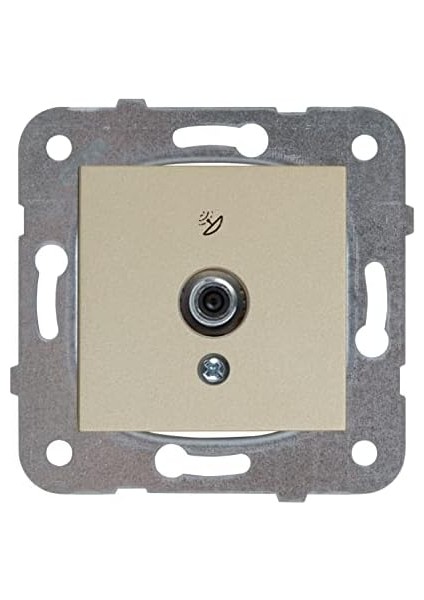 / Bronz Uydu Prizi F Kon 10 Db Mekanizma+Düğme Kapak