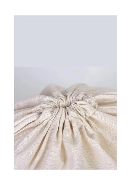 Ekmek Torbası, Pamuk Bez Torba, 40X40 Cm, Baskılı Ekmek Desenli, Krem Rengi