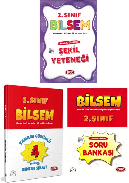 2026 Data 2.sınıf Bilsem Sınavına Hazırlık Soru Deneme ve Şekil Yeteneği Seti