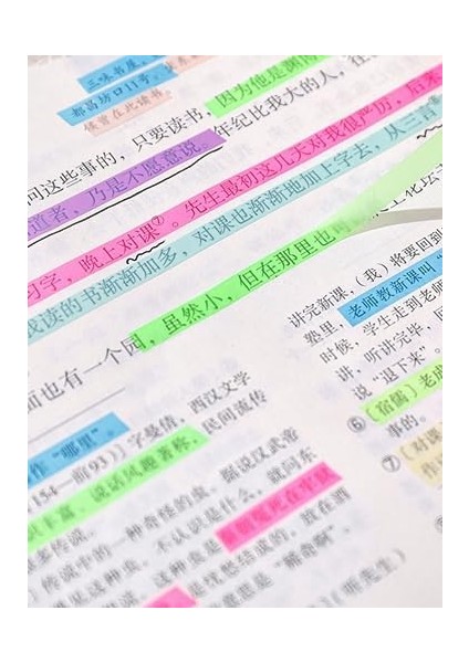 Sticky Notes Şeffaf Renkli Yapışkan Postit Not Kağıdı Etiketi Uzun Şeritler (Renk 6) modelleri