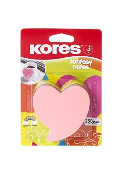 N48705 Yapışkanlı Not Kağıdı Kalp, 70 x 70 Mm, 250 Yaprak modelleri