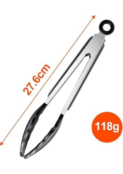 Paslanmaz Gövdeli Silikon Uçlu Yemek Pişirme Maşası (NKS144) modelleri