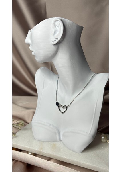 Düğüm Kalp Kolye Gümüş Renkli fiyatları