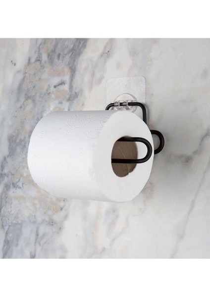 Yapışkanlı Siyah Açık Tuvalet Kağıtlığı Wc Kağıtlık Tutucu, VYDGR00001298