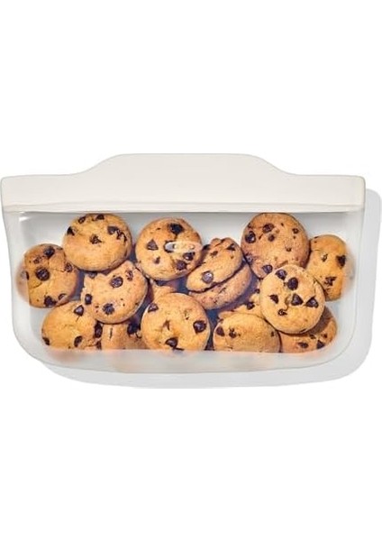 Silicone Reusable Bag Snack Bag (12 Oz) - Oat