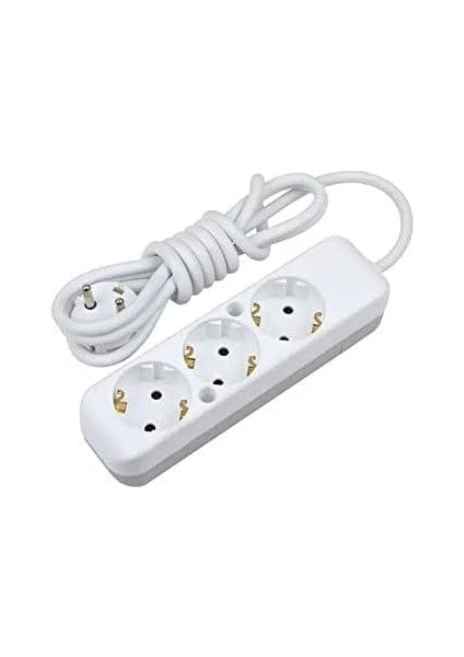 3lü Üçlü 5 Metre Uzatma Kablolu Anahtarsız Topraklı Priz Uzatma Kablosu fiyatları