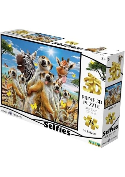 3D - Mirket Selfie - 48 Parça Puzzle