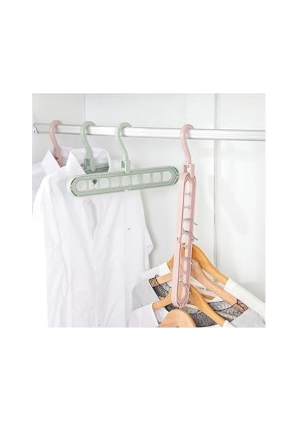 Sihirli Elbise Askısı 9 Gözlü Akıllı Askı Sihirli Askılık - 5 Adet fiyatları