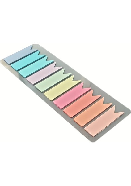 Ezoshop Sticky Notes Şeffaf Renkli Yapışkan Not Kağıtları Flama