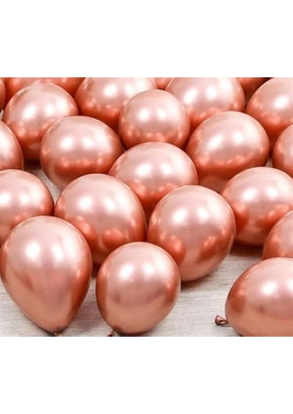Metalik Krom Bakır Balon Seti, 12 Inç (30 Cm), 10 Adet, Parlak Aynalı Görünüm fiyatları