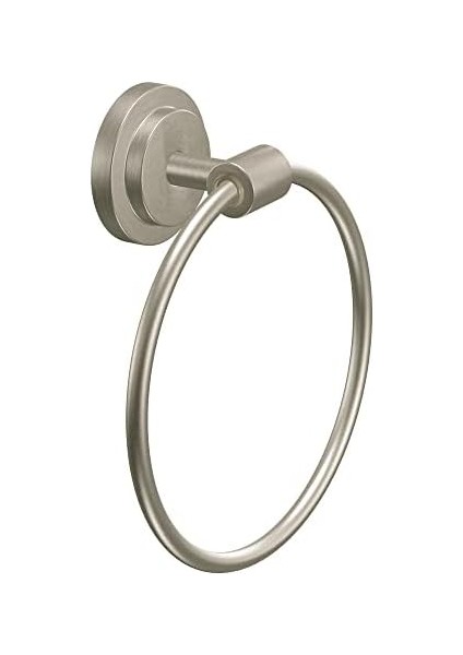 DN0786BN Iso Koleksiyonu Banyo El Havlusu Yüzüğü, Fırçalanmış Nikel