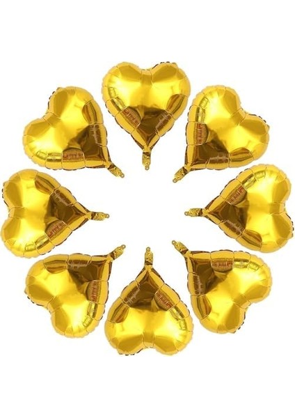25 Adet Kalp Folyo Balon 10 Inç