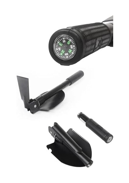 Portatif Çantalı Pusulalı Katlanabilir Metal Kazma Kürek Seti fiyatları