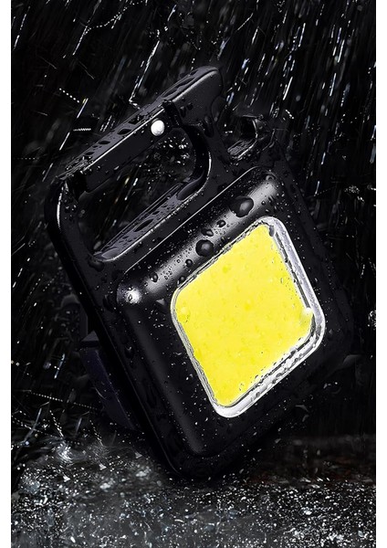 Mini LED El Feneri Su Geçirmez Şarjlı El Feneri Taşınabilir Kamp Feneri Cep Anahtarlık