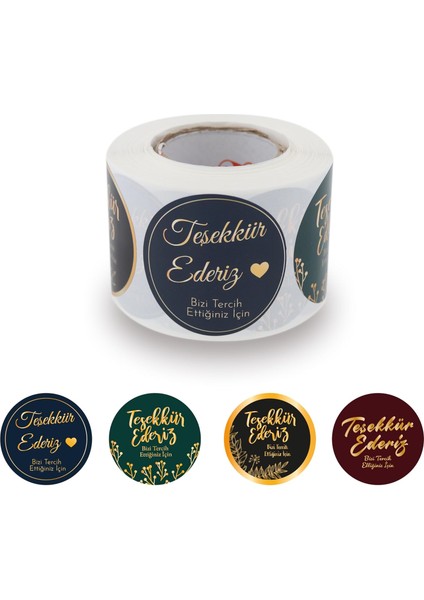 Hazır Al Hızlı Al Teşekkür Ederiz Etiketi Pp 5cm Çapında 500 Adet Müşterilerinize Minnterlığınızı Gösterin.