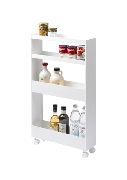Tower Ince 4 Katmanlı Tekerlekli Saklama Arabası - Mutfak Veya Banyo Için Mobil Düzenleyici, 80,5 cm - Çelik - fiyatları